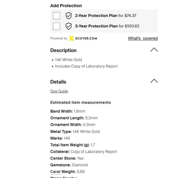 $4000 GIA Natural Diamond Ring  0.7 carat VS1 14K Gold GIA CERTIFICATE US 7 7.3 - Picture 11 of 16